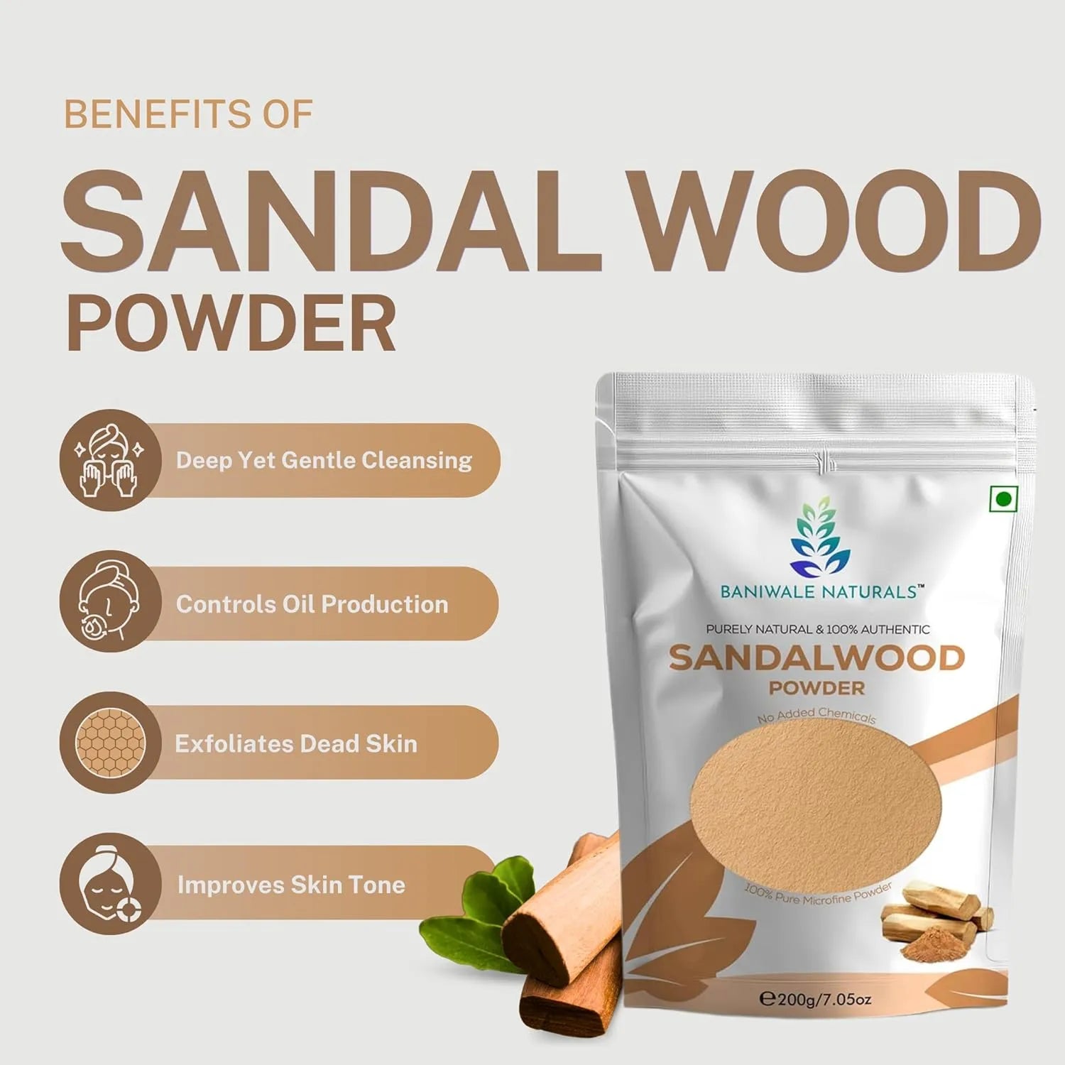 Baniwale Naturals Sandalwood Powder (200g)