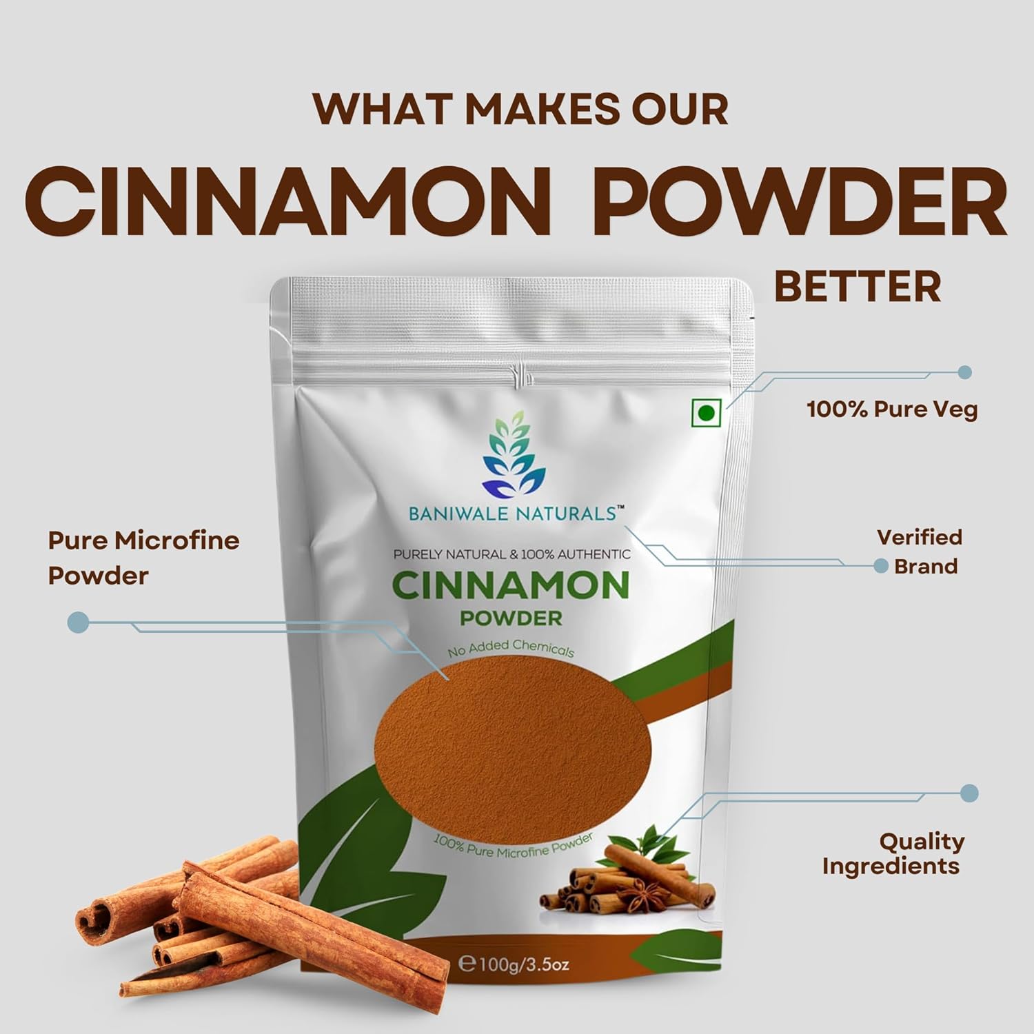 Baniwale Naturals Cinnamon Bark Powder (100g)
