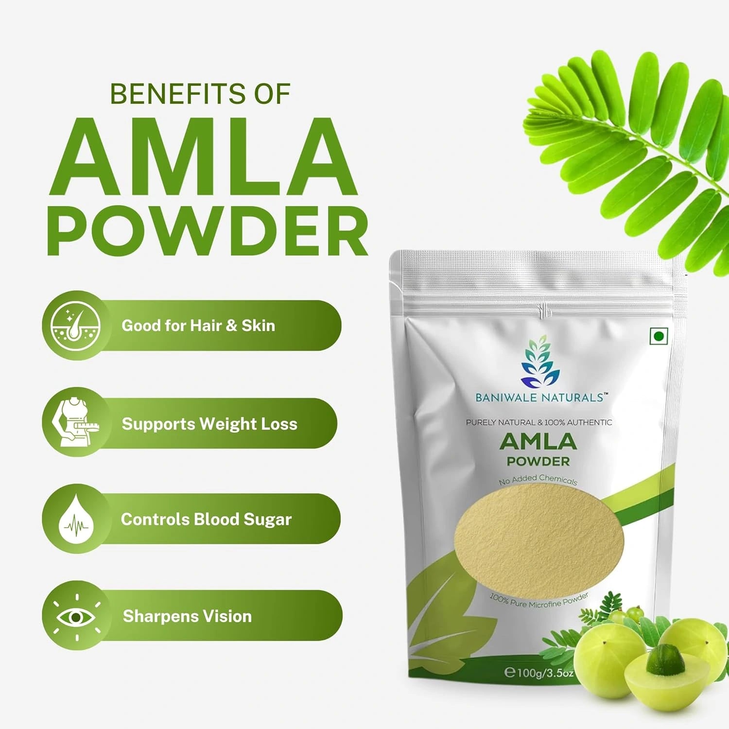 Baniwale Naturals Amla Fruit Powder (100g)