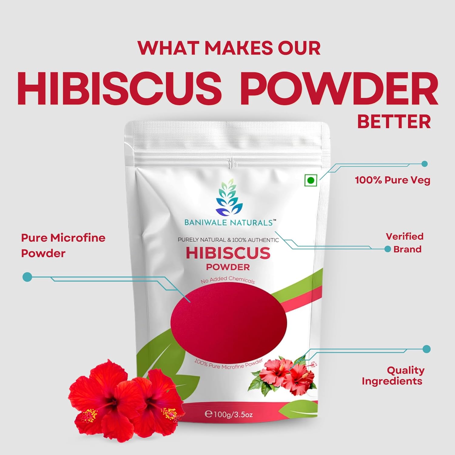 Baniwale Naturals Hibiscus Flower Powder (100g)