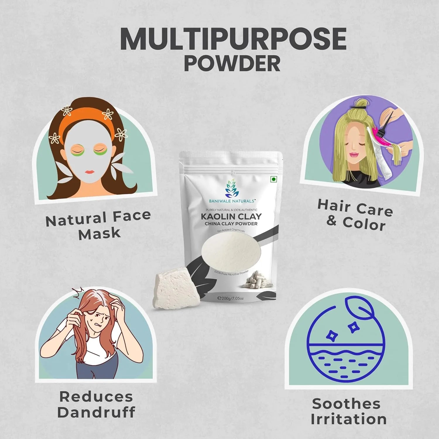 Baniwale Naturals Kaolin Clay Powder (200g)